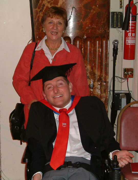 Picture of me Graduating on the Town Hall Stage November 2003